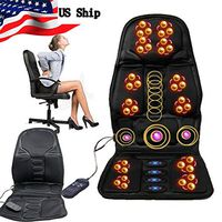 zorvo Massage Seat Cushion Electric Back Massager with Heat,8 Mode Function, 3 Intensity,15-30min Timer, Vibration Massage Motors, Neck Lumbar Massager for Pain Relief, Massage Pad for Car Home Office