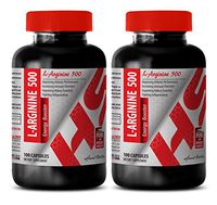 L arginine - L - ARGININE Energy Booster 500 MG - Increase Muscle Mass (2 Bottles)