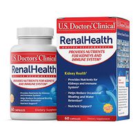 U.S. Doctors' Clinical RenalHealth Kidney Cleanse to Support Kidney Health & Function, Natural Detox with Turmeric, Resveratrol, Ginseng, Cordyceps (Packaging May Vary) [1 Month Supply – 60 Capsules]