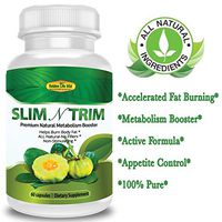 Slim N Trim Weight Loss & Appetite Suppressant: Belly Fat Burner & Diet Supplement Pill with Garcinia Cambogia, Raspberry Ketones & Green Tea Extract - Boost Energy & Concentration - 60 Capsules.