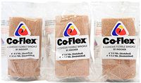 Andover Coflex Self Adherent Elastic Wrap 4" Tan - Pack of 3 Rolls