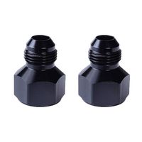 EVIL ENERGY Female AN10 to Male AN8 Flare Reducer Hose Fitting Adapter Black 2 Pcs