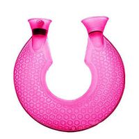 Neck Hot Water Bottle,U Type Safety Explosion-Proof Hot Water Bottle Hand/Neck Warmer Massage PVC with Protective Bag,Purple