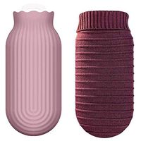 Sun Kea Microwave Heating Bottles Mini Cylinder Hot Water Bag Winter Hand Warmer with Soft Knit Cover,Hot&Cold Therapies