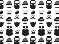 Black Beard Design Print Gift Grade Tissue Paper Sheets - 15" x 20" Package Amount (48)