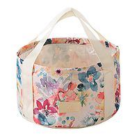 Mai® Foot Tub Foldable Polyester Fabric Camping Portable Travel Bag Outdoor Barrel Wash Fruit Bowl Out Wash Basin Washbasin Household Foot Basin Travel Supplies 27 * 31 * 18.5cm (Color : A)