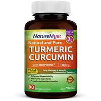 NatureMyst Turmeric Curcumin with Bioperine and 95% Standardized Curcuminoids, 1900mg, Non-GMO Turmeric Capsules, Made in USA-90 Veggie Capsules (90 ct.)