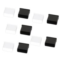 uxcell Plastic USB A Male Anti-Dust Stopper Cap Cover 10Pcs Black Clear