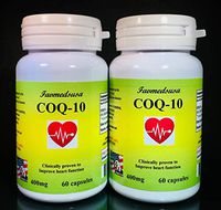 CoQ-10 Q-10 coq10 CO Q10 co-Enzyme 400mg - Various Sizes. Made in USA (2 Bottles - 120 [2x60] Capsules)