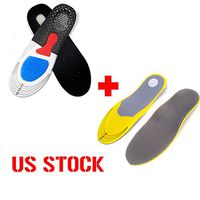 Shoe Insoles 2 Pairs, Flatfoot Insoles+Sport Cushion Insoles Providing Excellent Shock Absorption and Cushioning, Best Insoles for Men and Women for Everyday Use