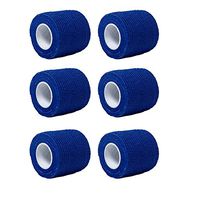 Aguaton Fidowrap Self-Adherent Stretch Cohesive Tape Wrap Bandage for Pets (Pack of 6) 2 Inches by 6 Yards (Blue)