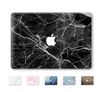 DowBier MacBook Decal Vinyl Skin Sticker Cover Anti-Scratch Decal For Apple Macbook 2016 PRO 13"/Inch A1706/1708 (Black Marble)