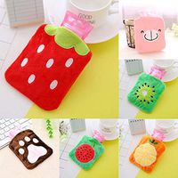 Isopeen Rubber Warm Explosion-proof Hot Water Bottle Cute Cartoon Short Plush Hot Water Bag Hot Water Bottles