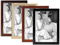 MCS 5x7 Inch Bullnose Fashion Wood Picture Frame, Black (42305)