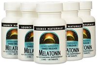 Source Naturals Melatonin 3mg, 60 Count (Pack of 12)