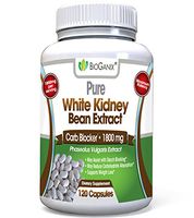Pure White Kidney Bean Extract 1800mg Serving (120 Capsules) Best Carb and Fat Blocker & Starch Intercept Supplement for Weight Loss