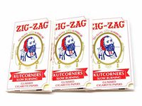 Pack of 3 32 Papers Per Pack Kutcorners Cigarette Rolling Papers by Zig Zag USA