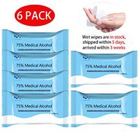 60PC Disinfectant Wipes, 75% Alcohol Cleaning Wet Wipes, Daily Disinfecting Use for Hand Home House Travel Office Outdoor All Purpose