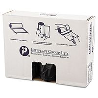 Inteplast S434816K High-Density Can Liner, 43 x 48, 60gal, 16mic, Black, 25/Roll, 8 Rolls/Carton