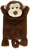 HomeTop Premium Classic Rubber Hot or Cold Water Bottle with Cute Stuffed Animal Cover (2 Liters, Brown Monkey)