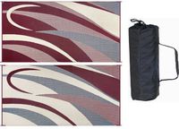 Ming's Mark GB5 Burgundy/Black 8' x 16' Graphic Reversible Mat by Ming's Mark