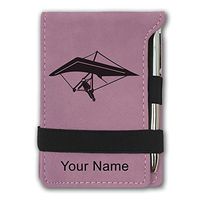 Mini Notepad, Hang Glider, Personalized Engraving Included (Pink)
