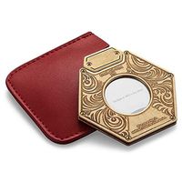 OLT- Smoking set Portable Cigar Cutter Stainless Steel Double Blade Guillotine Scissors for Most Size of Cigars, Hexagonal (Color : Gold)