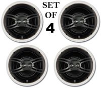 Yamaha In-Ceiling 3-Way 100 watts Natural Sound Custom Easy-to-install Speakers (Set of 4) with Dual Tweeters & 6-1/2" Woofer for 1 Large Room or Several Smaller Rooms