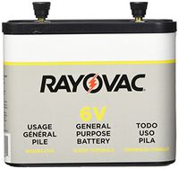RAYOVAC Lantern Battery, 6 Volt Screw Terminals, 918C