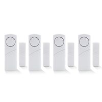 Wireless Home Security Alarm System DIY Kit - Magnetic Sensor - Guardian Protector - Window Glass Vibration Security Burglar Alarm for Homes, Cars, Sheds, Caravans, Motorhomes - Price Xes (Set of 4)