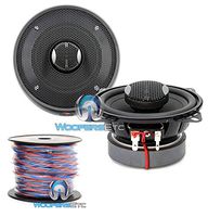 pkg Focal IC 100 4" 100W RMS 2-Way Integration Series Coaxial Speakers + 50 Foot Spool True 16 Gauge High Definition Twisted Speaker Wire