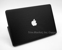For Macbook Pro 15.4 Model A1286 Protective Body Wrap Skin Black Carbon Fiber (Full Kit 10 Pcs)