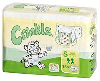 Crinklz Tab-Style Briefs Adult Printed Diapers, Small, Pack/15