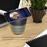 Qi Wireless Charger Bluetooth Loud Music Speaker Sub Woofer Phone Holder USA