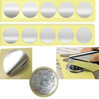 MDLG 50pcs Silver Vintage Embosser Stamp Sealing Blank Certificate Self-Adhesive Stickers (Silver)