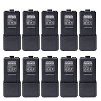 BAOFENG 10pcs Original BL-5L High Capacity 7.4V 3800mAh Li-ion Extended Spare Battery UV-5R DM-5R Plus Two-Way Radio Serie (10, Black)