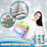 RICH-Po Color-Proof Laundry Stain Remover Powder Bleaching Whitening Strong Detergent,Clear Stains,Protects Color from Fading -Prevents White Clothes from Turning Yellowish (2Pc)