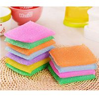 Zebratown 20 Pcs Non-Stick Oil Non-Scratch Scouring Pad Multi Color Dishcloth, Kitchen Cleaning Sponge Brush Bowl Cloth
