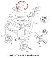 Right and Left Hand Brake (Pair) for Drive RTL10266 HEMI Models (White) - Pair