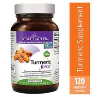 Turmeric Curcumin Supplement, New Chapter Turmeric Supplement, One Daily, Joint Pain Relief + Supercritical Organic Turmeric, Black Pepper Not Needed, Non-GMO, Gluten Free – 120 Count (4 Month Supply)