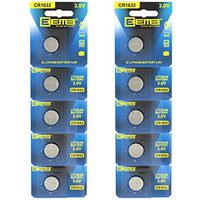 EEMB CR1632 3 V Battery Button Coin Cell Lithium Battery 120 mAh Battery Perfect UL Certified for Watches, Car Remote Key, Alarm Clock Toys (10PCS)