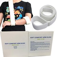Soft Comfort Arm Sling, Comfortable Stockinette Covered Foam Supports Arm at Wrist and Elbow, Size Adjustable and Reusable, Adult and Child