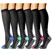 Compression Socks for Women & Men 15-20 mmHg, Best Medical, Nursing, for Running, Athletic, Edema, Diabetic, Varicose Veins, Travel (Small/Medium, 051 Red/Green/Blue)