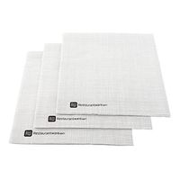 Luxenap Micropoint 2-Ply Dinner Napkins - Soft and Durable 16" x 16" White with Grey Threads Paper Napkins - Disposable and Recyclable - 50-CT - Restaurantware
