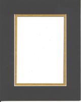 20x24 Black & Gold Double Picture Mats Bevel Cut for 16x20 Pictures