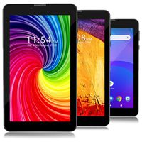 Android 7-inch Tablet PC w/DualSIM Slots, QuadCore 2GB RAM/16GB ROM up to 512GB, WiFi Enabled, BT Enabled - Black