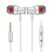COSPOR in Ear Headphones with Mic Wired Earbuds, Hi-Res Stereo Sound, Noise-Isolating Earphones with 3.5mm Plug for Smartphones Music Players Tablet Computers (Silver)