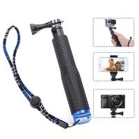 Houkr 19'' Waterproof Hand Grip Adjustable Extension Selfie Stick Handheld Monopod Compatible GoPro Hero(2018) 6 5 4 3+ 3 2 1, AKASO, SJCAM SJ4000 SJ5000 Xiaomi Yi More Action Cameras (Blue)