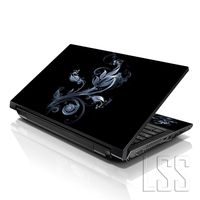 LSS 15 15.6 inch Laptop Notebook Skin Sticker Cover Art Decal Fits 13.3" 14" 15.6" 16" HP Dell Lenovo Apple Asus Acer Compaq (Free 2 Wrist Pad Included) Blue Flame Floral
