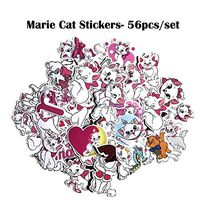 56pcs Marie Cat Cartoon 90s Art Print Notebook Phone Luggage Laptop Bicycle Scrapbooking Album Decals Stickers